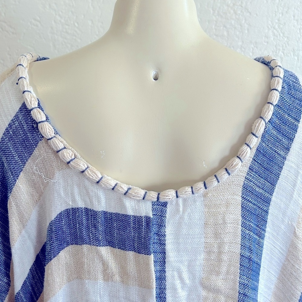 Gypsie Blu Pom Pom 100% rayon cover up top SZ SMALL NWT - Picture 8 of 14